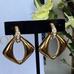 YSL Vintage Crystal Drop Earrings